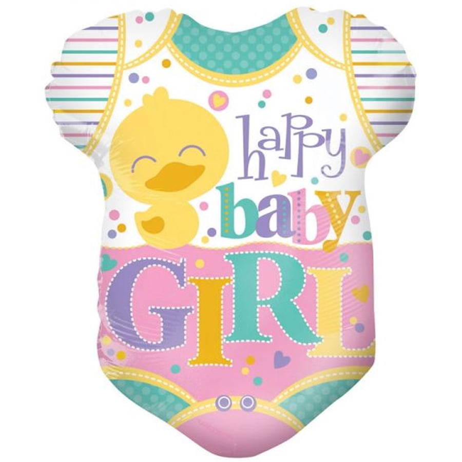 Folieballon Happy Baby Girl Romper Folieballon Happy Baby Girl Romper
