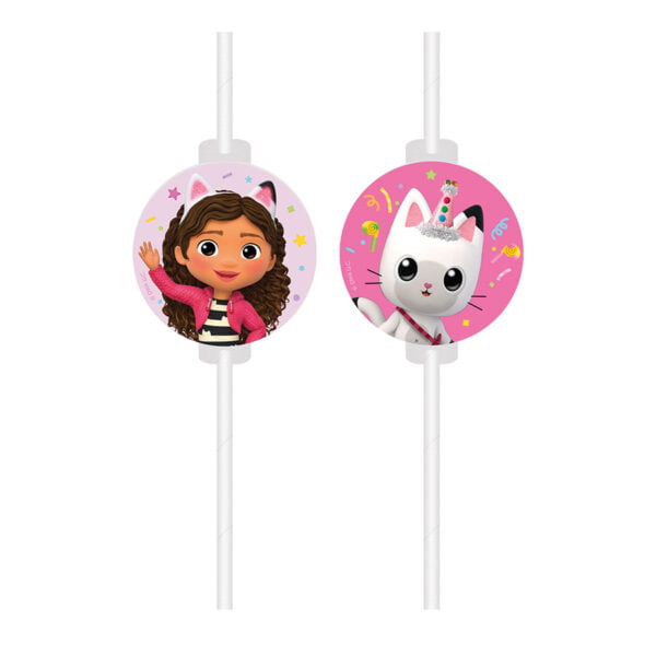 Gabby’s Poppenhuis, rietjes (4 stuks)