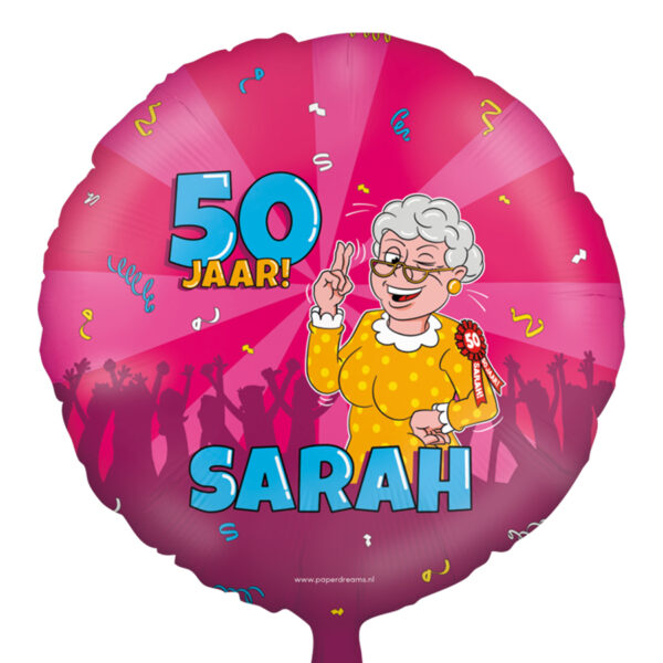 Folieballon 50 jaar! Sarah