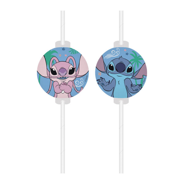 Stitch, papieren rietjes (4 stuks)