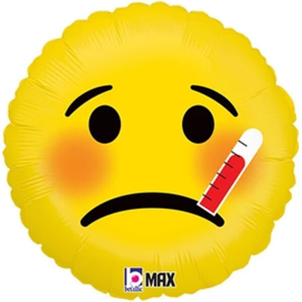 Folieballon Emoji ziek