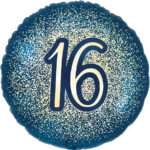 Folieballon “18” Glitter Party Marine Blauw Goud Folieballon “18” Glitter Party Marine Blauw Goud