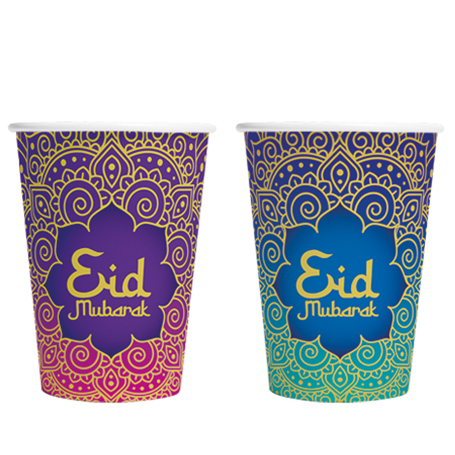 Eid Mubarak bekertjes (8 stuks) Eid Mubarak bekertjes (8 stuks)