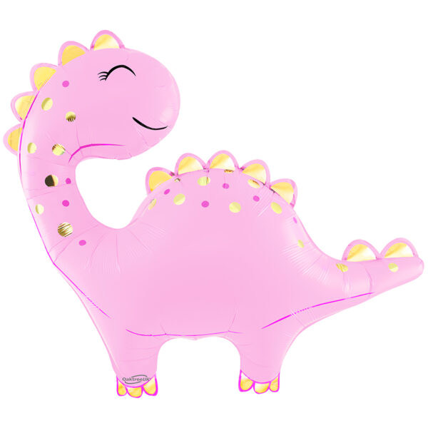 Folieballon XL – Roze Dinosaurus