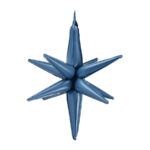 Decoratie folieballon Ster – navy blue (3D, 50 cm)