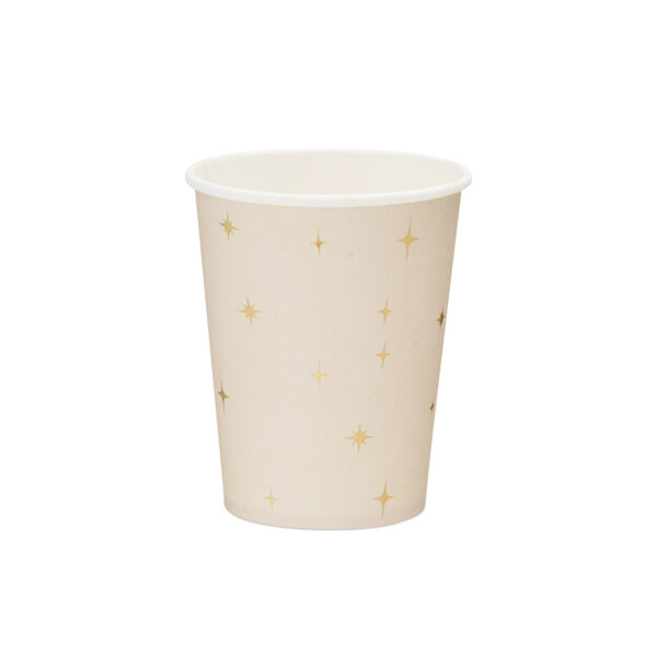 Bekertjes met gouden sterretjes (6 stuks)