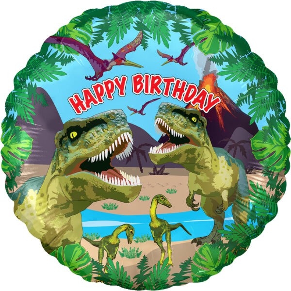 Folieballon Happy Birthday Dino